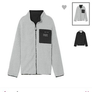 New PINK REVERSIBLE SHERPA FULL-ZIP